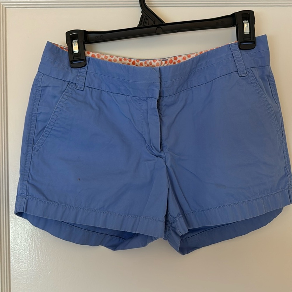 J. Crew Factory Chino Shorts, Periwinkle Blue/Purple, Size 4